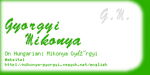gyorgyi mikonya business card